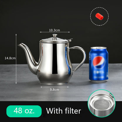 Gourmet Stainless Steel Oil Filter Pot - Low Cost Market LTD