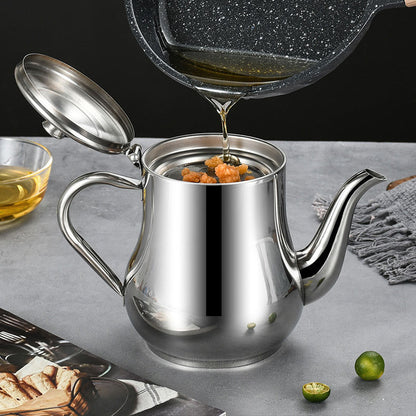 Gourmet Stainless Steel Oil Filter Pot - Low Cost Market LTD